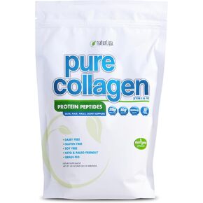 Naturaliga Grass Fed Pure Type I & III Collagen Powder 20g Collagen,18g Protein, 1200mg BCAAs for Skin Hair Nails and Joint support Gluten Free Keto Friendly Dairy Free 28 Servings (Unflavored)