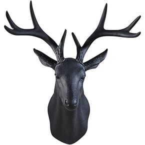 Retro Simulation Cow Head Wall Sculpture Faux Taxidermy Animal Wall Hanging Creative Pendant For Restaurant Bar Hotel (Cow)