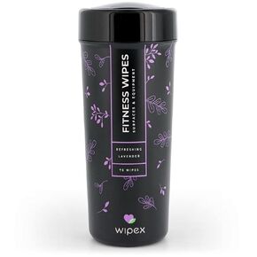 Wipex Gym Wipes & Fitness Equipment Wipes, Natural Lavender & Vinegar Wipes to Clean the Grime off Yoga Mats, Weight Machines & Surfaces, Spinning & Peloton Bikes, 75 Count (Pack of 1)