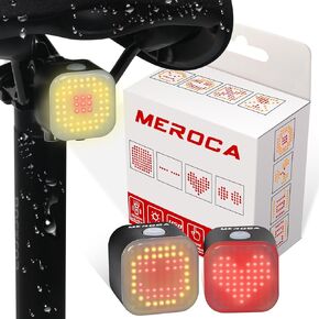 BUCKLOS USB-C Rechargeable Smart Bike Tail Light, 13 Night & Daytime Modes, IPX4 Waterproof, Sturdy Flexible Mount, AirTag Installable Bicycle Lights for Adults Kids Men Women Road Mountain