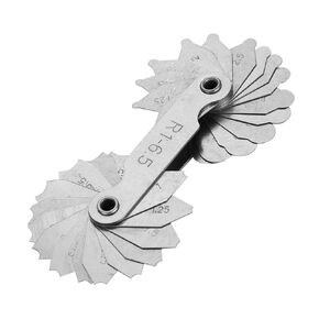 Radius Fillet Gauge Stainless Steel External Internal Concave Convex Measuring Tool for Tool and Die Makers, Machinists (R1-6.5MM)