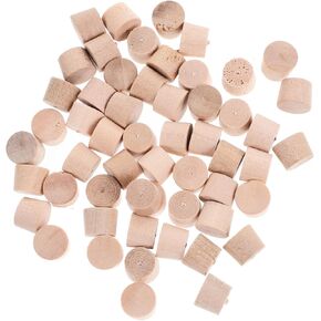 50Pcs Hole Plugs Wood Plugs Carpenter bee Plugs Drill Hole Covers caps Button Plugs Hole Stopper Plug Cabinet Hole Plug Furniture Plug Button Tops Wood Plug Wooden Replace Screw
