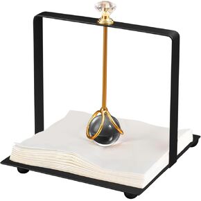 Pull Rod Napkin Holder for Table & Kitchen - Modern Napkin Dispenser for Home & Outdoor Dining, Elegant Finish for Kitchen Decor, Napkin Holder for Bathroom and Table Accessory