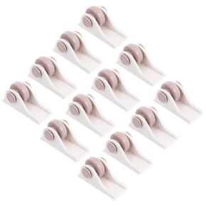 UKCOCO Furniture Wheels 12pcs Small Sticky Castor Wheels Mini Wheels DIY Mini Casters Adhesive Plastic Castor Stick on Castors for Plastic Storage Bins Container Trash Can Wheels Furniture Casters