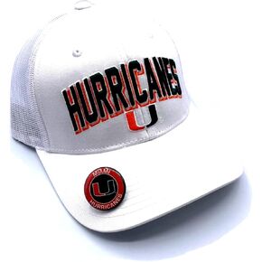 University Miami Hat Classic Hurricanes Embroidered Adjustable Mesh Trucker Cap Multicolor in Saudi Arabia