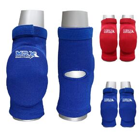 MRX Elbow Protector Arm Brace Pads Knee Support Compression Elbow Guard, Muay Thai, MMA, Kicboxing, Sparring Padded Sleeve Elbow Pads for Basketball Football Skating (Red L/XL)