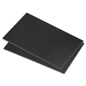 2pcs 6 x 8 Inch UHMW Polyethylene Sheets, 1/8 Inch Thick Ultra High Molecular Weight Black Plastic Sheet [for Home, Industrial]