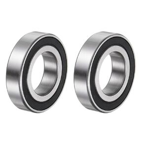 uxcell R2-2RS Deep Groove Ball Bearing, 20pcs 1/8" x 3/8" x 5/32" Chrome Steel Z1 Double Rubber Sealed Bearing