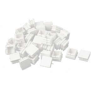 uxcell Plastic Square Hole End Cap Tubing Insert Glide 1 Inch x 1 Inch 40 Pcs