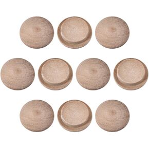 uxcell Wood Button Top Plugs 9/16 Inch Cherry Hardwood Furniture Plugs 100 Pack