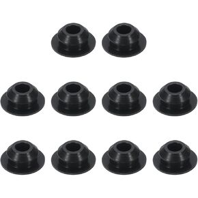 uxcell 10pcs Hole Plug 3/8 Inch (9mm) Button Plugs Fit for 8mm Hole, Snap in Locking Hole Tube Plug Silicone Tube Waterproof Plug Tube Plug, Black