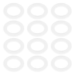 100PCS Silicone Spacer Clear Flat Washer Gasket Replacement Ring for Door Handles Bathroom Towel Bars Outer Diameter 15mm Inner Diameter 10mm Thickness 1mm