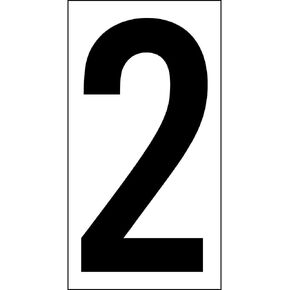 3.5" Vinyl Number Stickers of Number 3, 50-pk. - Permanent Self Adhesive Clear-Back Vinyl with Black Number Decals - Complies with DOT Regulations - J. J. Keller & Associates
