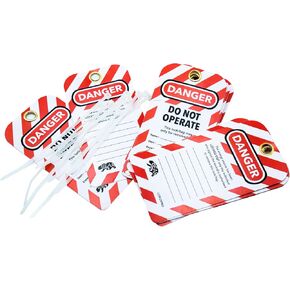 BearLOTO Lockout Tagout Tags | Laminated & Weatherproof | Pack of 30 Red Danger "Do Not Operate" | For Out Of Order Equipment, Do Not Use Sign, Lock Off Kit, Lockout Safety, Out of Service Maintenance