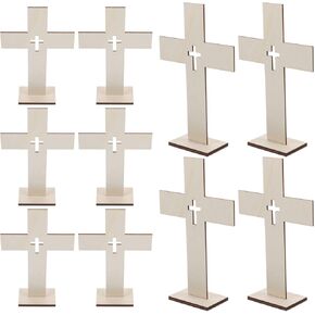 HOMSFOU Home Decor 10pcs Ornament Centerpieces for Tables Wood Religious Wooden Ornament ation Shape Adorn Desk Desktop Wood Chips Wood Decor