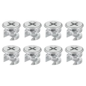Cam Lock Nut for Furniture, 8pcs 12x10mm Joint Connector Locking Nuts Furniture Connecting Cam Fittings