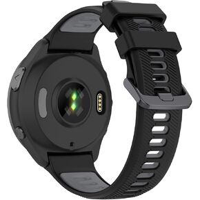 Replacement Band Compatible with Garmin Forerunner 965/955/945/935, 22mm Silicone Wrist Watch Strap Bracelet Band, Soft And Durable(Black)