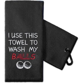 Funny Golf Towel Gift for Dad, Retirement Gifts for Men Golfer, Funny Golf Towel for Men, Embroidered Golf Towels for Golf Bags with Clip (I Use This Towel to Wash)