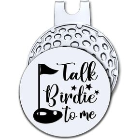 Talk Birdie to Me Golf Ball Marker with Magnetic Hat Clip, Funny Golf Accessories and Golf Gifts for Men Women Dad Mom Grandpa, Birthday for Golfer Golf Lover Golf Fan