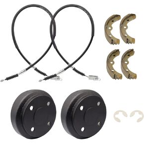 Club Car DS Deluxe Brake Golf Cart Maintenance Kit 2000 up -Contain Brake Drum/Hub,Brake Cables & Brake Shoes