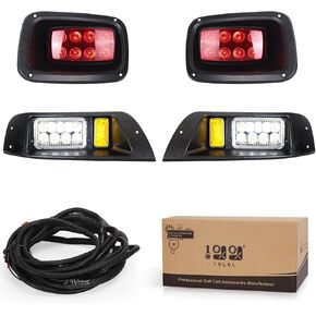10L0L Golf Cart Light Set for Golf Cart EZGO TXT 1996-2013 12V Headlight Taillight (2022 Update)