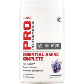 GNC Pro Performance Essential Amino Complete, Blueberry Acai, 15.87 oz., Supports Muscle Recovery