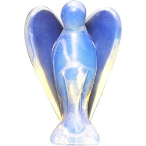 Mina Heal Set of 3 Pocket Guardian Angel Figurines Made of Rose Quartz Gemstone Crystal in Kuwait