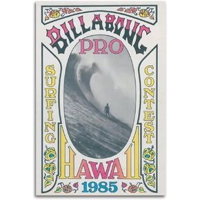 Vintage Surf Poster Billabong Poster Wall Decor Poster Decorative Painting Canvas Wall Posters And Art Picture Print Modern Family Bedroom Decor Posters 12x18inch(30x45cm)