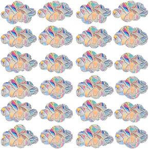 24pcs Butterfly Window Clings Anti-Collision Suncatcher Sticker Rainbow Glass Decals Stickers Butterflies for Home Decoration to Save Birds from Window Collisions