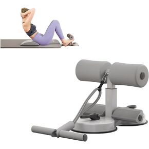 sit ups foot holder with Elastic 2 Suction Cups and Pull Rope Portable Sit Up Assistant Device for Home Workout