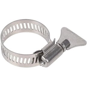 10-Pack 304 Stainless Steel Hose Clamps, Adjustable Thumb Screw Key-Type Clamps, 5/8"-1" (16-25mm) Size, 8mm Bandwidth, Ideal for Plumbing, Automotive, and Machinery Applications(16-25mm)