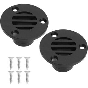 2pcs Drainage Floor Drain 50x30mm Nylon Floor Drain Drainage Pipe Marine Deck Drainage Floor Drain for Yachts Kayaks Deck Drainage Holes Black in Saudi Arabia