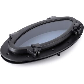 Boat Yacht Portlight Porthole Qiilu Window Port Hole Oval Porthole 410x220 Portlight Window Port Hole Glass for Marine Boat Yacht RV