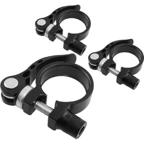 DZS ELEC 3PCS Bicycle Seatpost Clamp Lock 31.8mm Seat Post Clamp Quick Release Aluminum Alloy Seat Tube Clamp Seat Post Rear Clamp for Mountain Folding and Track Bicycles Black