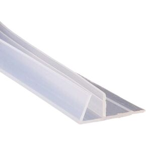 Bath Door Seal Strip Shower Screen Balcony Window Gap Seal Curved Flat Rubber Glass Bottom Frameless Weather 6mm 78" F Shape for 0-20mm Gap