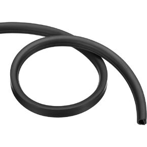 PATIKIL 0.55 x 0.47 x 39.4inch (3 Feet) Length Door Seal Strip, E Shape Freezer Door Sealing Replacement Rubber Weather Stripping for Insulation Gap, Black