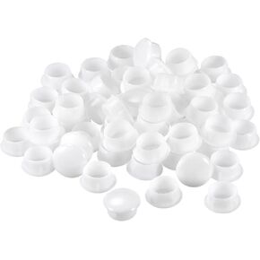 uxcell Screw Hole Plugs, 8mm(5/16") Dia PP Snap in Shelf Button Flush Type Caps for Furniture Cabinet Cupboard, Black 60 Pcs