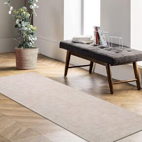 IMINROME Machine Washable Runner Rug Mat for Hallway Contemporary Solid Runner Rug Entry Way Low-Pile Modern Indoor Runner Rug for Laundry Bedroom, 2'3" x 8' Grey