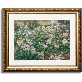 ARPEOTCY Vintage Framed Landscape Wall Art, Bedroom Bathroom Living Room Pastures Scenery Paintings Retro Decor, Canvas Prints Art, Gold Antique Picture Frame Home Wall Decor, 13x16 Inch