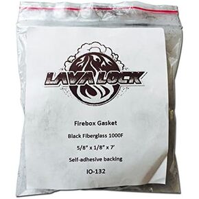 LavaLock 1/8 x 5/8 x 84" Self Stick Adhesive Fiberglass Gasket Wood Pellet Stove Window Glass Door Tape