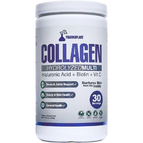 Collagen Hydrolyzed Multi Powder - Premium Blend with Hyaluronic Acid, Biotin, and Vitamin C for Skin, Hair, Nails, and Joint Health - Grass-Fed, GMO-Free, Keto Friendly | 330g