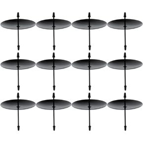 cabilock 12Pcs Pillar Candle Plate DIY Candle Fixing Holder Iron Candle Stand Candlestick Holder Tealight Votive Candle Holders Candle Accessory