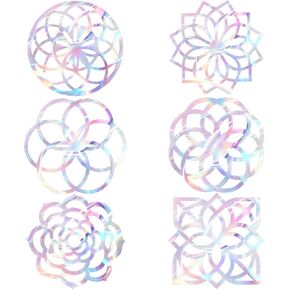 18 Pcs Anti-Collision Window Decals for Birds Strikes Prevention Rainbow Window Clings Reusable Birds Alert Stickers Non Adhesive Window Stickers Glass Door Window Stickers for Home Kitchen
