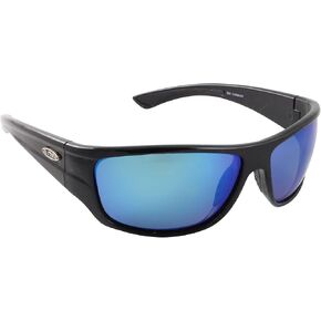 Sea Striker 225 Bill Collector Sunglasses Black Frame/Blu Mirror