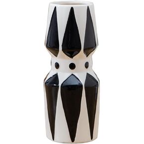 White Black Ceramic Vase Artificial Flower Green Plant Modern Home Decoration Porcelain Vase Black Vase (weidi 625)