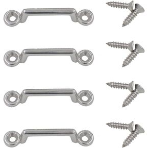 YYST Bimini Steel 1 Inch Mount, Bimini Top Pad Eye,Footman's Loop 4/PK W/Hardware