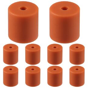 10Pcs 3D Printer Heatbed Silicone Leveling Column 16mm 3D Printer Heatbed Parts Solid Bed Mounts Stable Hotbed Heat-Resistant Silicone Buffer Compatible with CR-10 Ender 3 (Black,16mm)