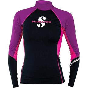 SCUBAPRO Women's UPF80 T-Flex Long-Sleeve Rash Guard, Jewel, Small