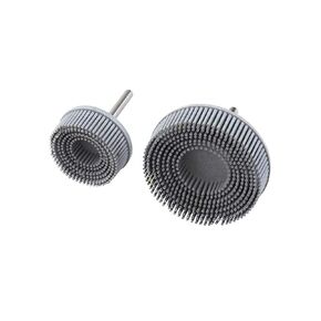 Meichoon 2 Pack Bristle Disc Grit 80# Rubber Abrasive Brush Polishing Grinding Wheel for Metal(Yellow) DC709