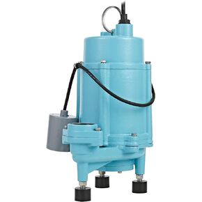 Little Giant 16G-F151-20, 115V, 2958 GPH, 1 HP Automatic Grinder Pump for Sewage and Effluent Systems with Piggyback Tethered Float Switch, Blue, 509810